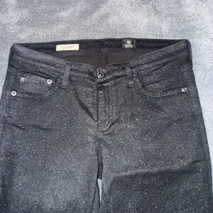 AG black sparkly jeans